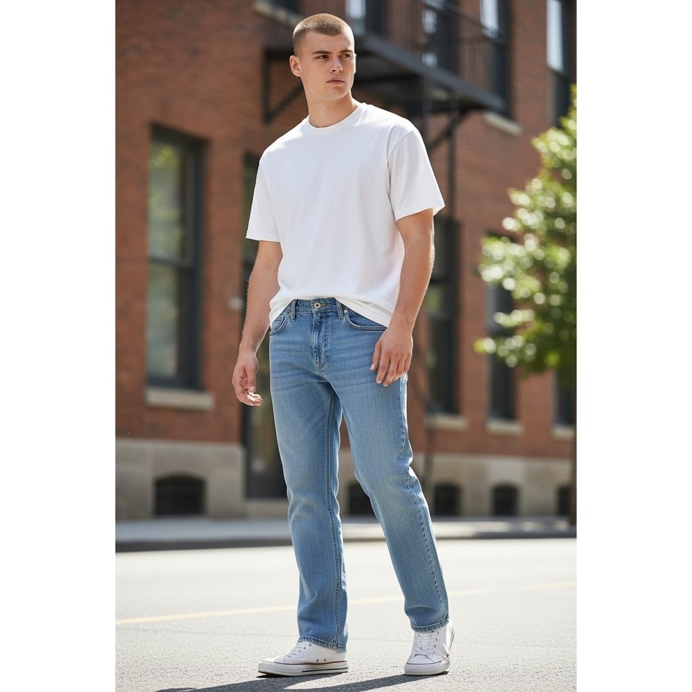 Levi's 502 Men's Light Blue Denim Jeans W38 L32 Straight Fit